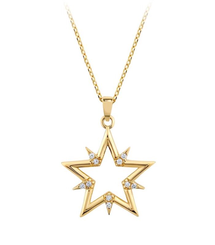 Yıldız Taşlı Altın Kolye
