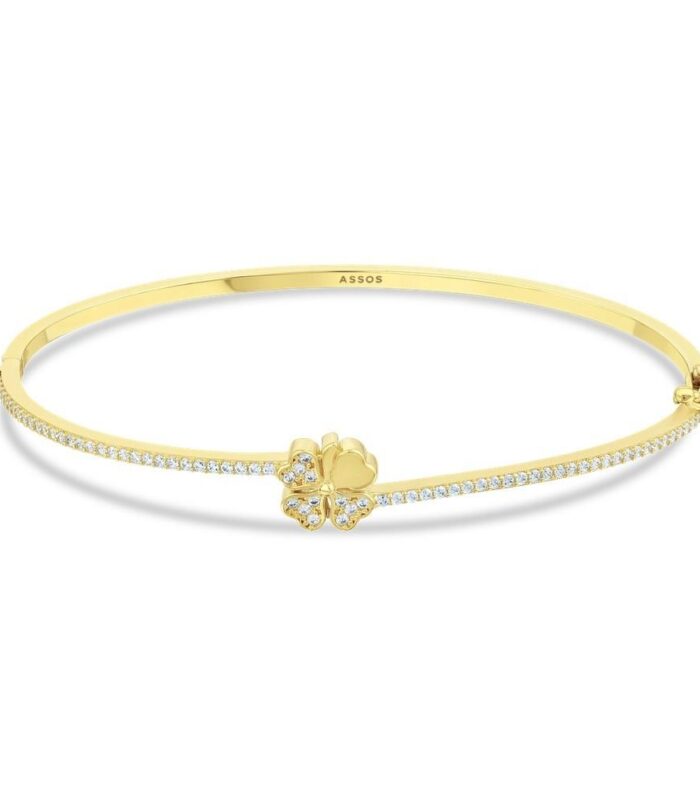 Yonca Figürlü Altın Kelepçe