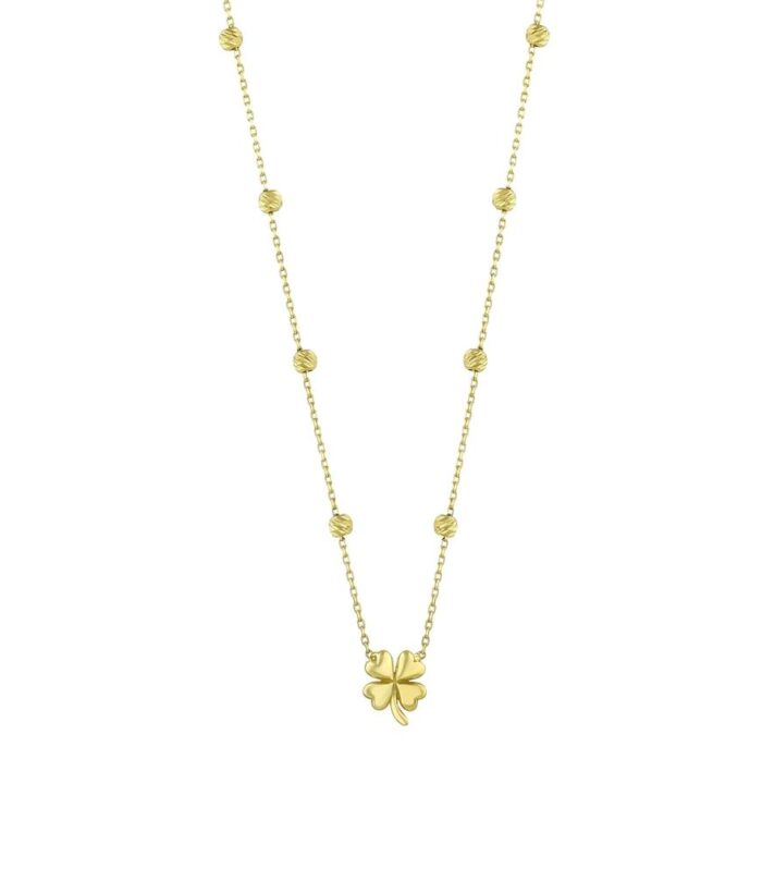 Yonca Figürlü Altın Kolye