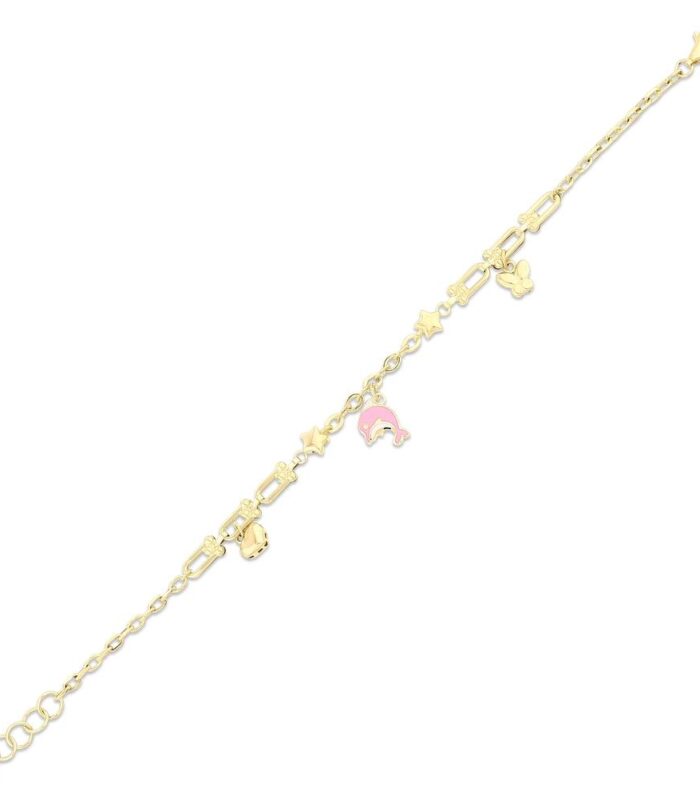 Yunus Figürlü Altın Çocuk Bileklik