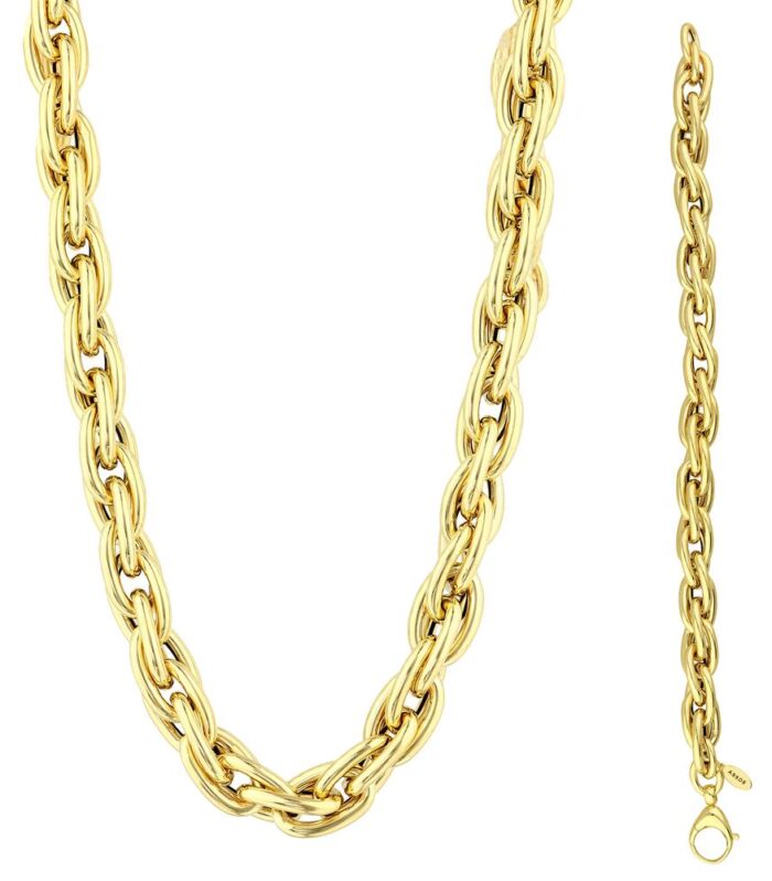 Zincir Formlu Altın Set