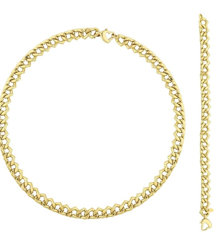 Zincir Formlu Altın Set